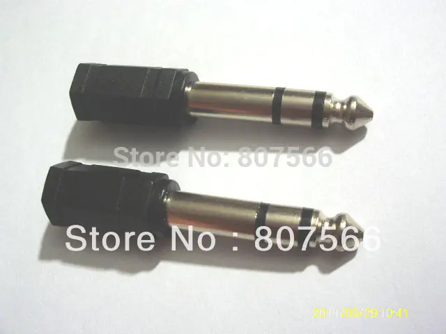 

100pcs Nickel plating 3.5mm Stereo TS Female to 6.3mm 1/4" inch Stereo Male Adapter New