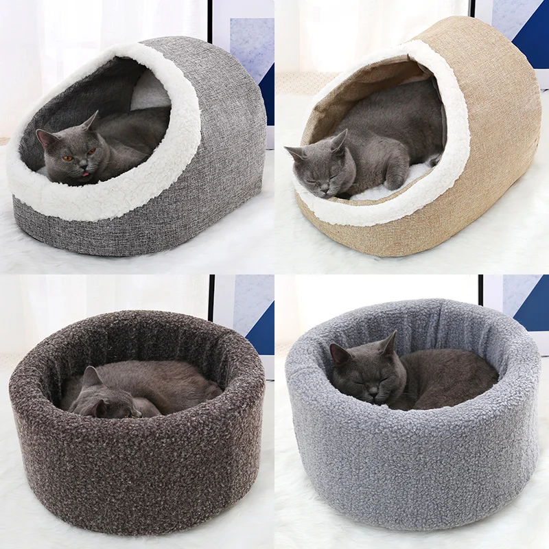 

Detachable Warm Cat Dog Bed Round Pet Cushion Nest Sofa For Small Medium Large Dogs Cat Winter Dog Kennel Puppy Mat Pet Bed