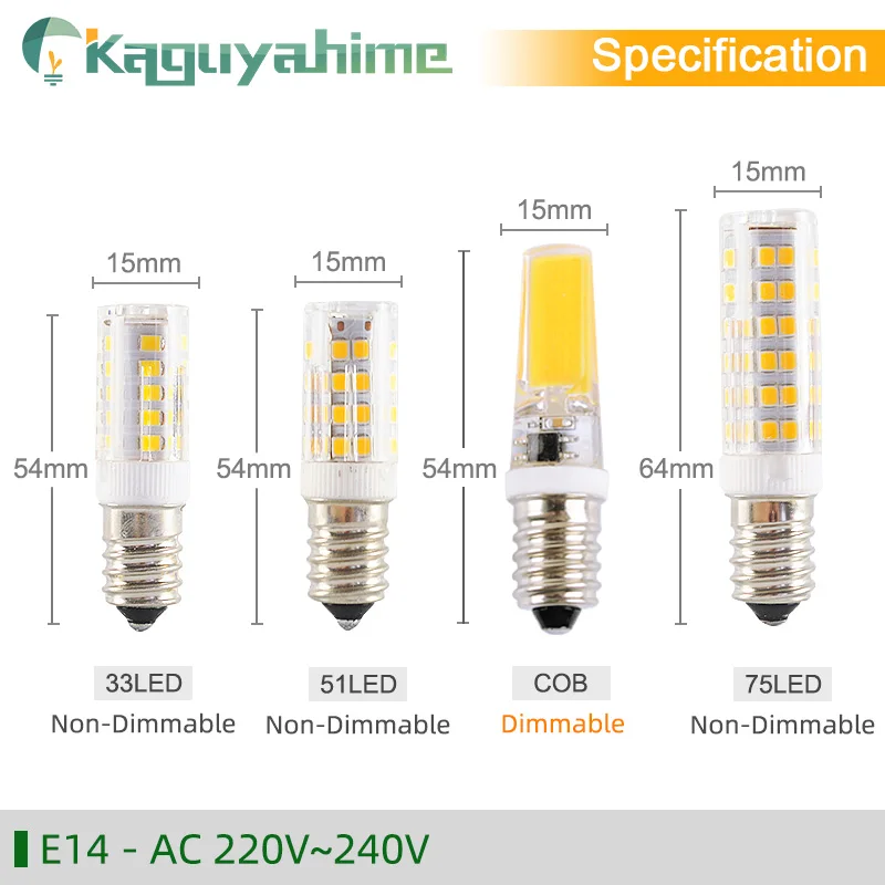 Kaguyahime E14 LED Bulb 3W 6W 12W LED E14 Lamp AC 220V Light Lampada LED Spotlight Table Lamp Bombilla Candle Lamp For Home