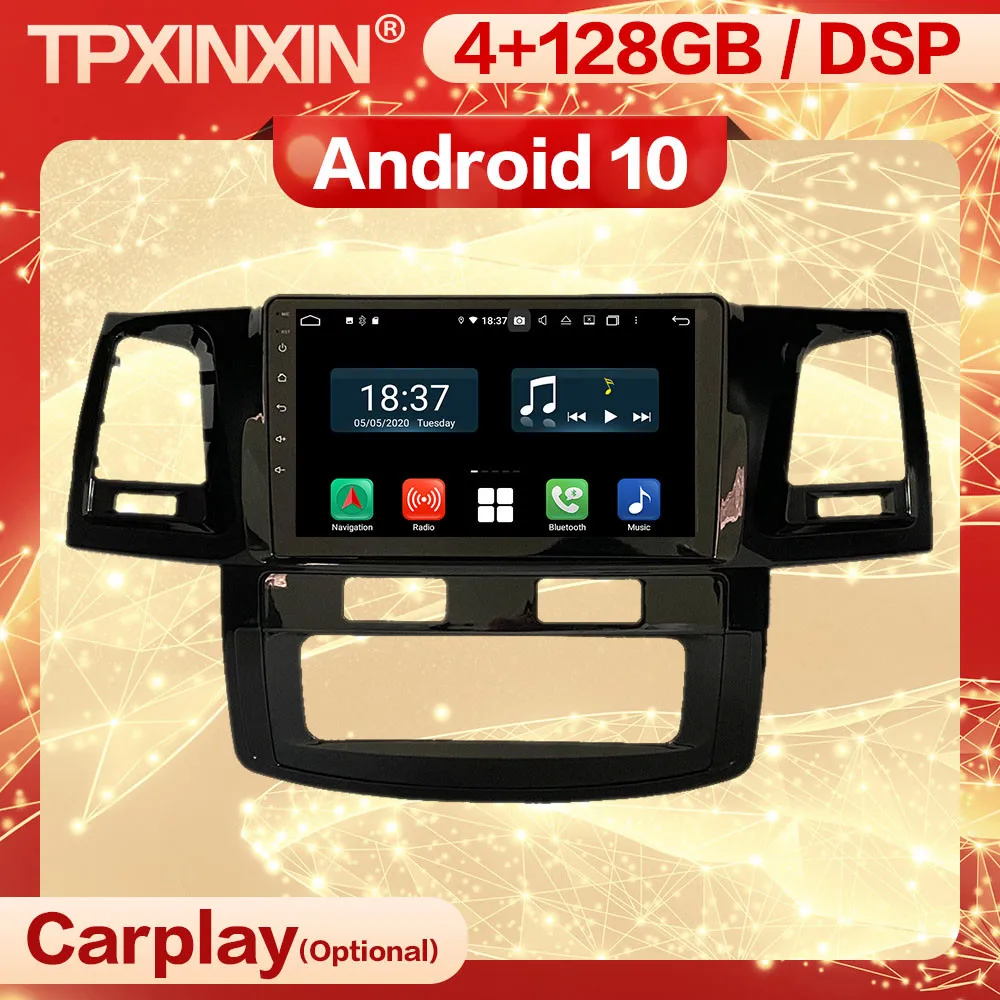 

128G Multimedia Android Player Auto Car Radio Stereo For Toyota Hulix Fortuner MT 2008 GPS Navigation Video Receiver Head Unit