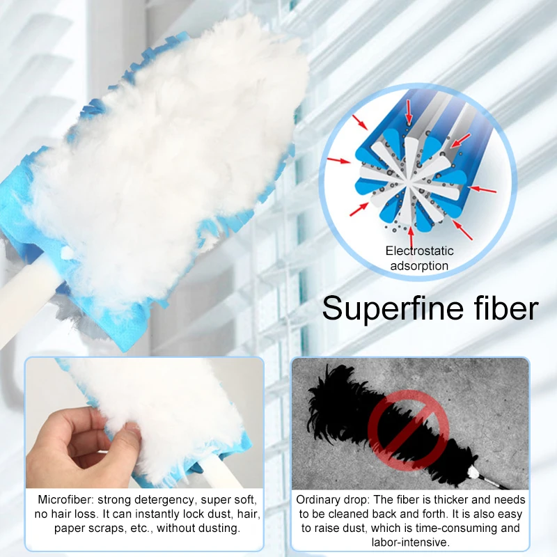 5-15PCS Magic Duster Electrostatic Absorbent Household Cleaning brush Dust cleaner remover for Window Car Cleaner Tool