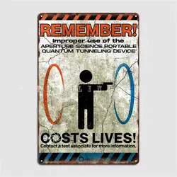 Portal Metal Sign Cinema Garage Party Personalized Painting Décor Tin Sign Posters