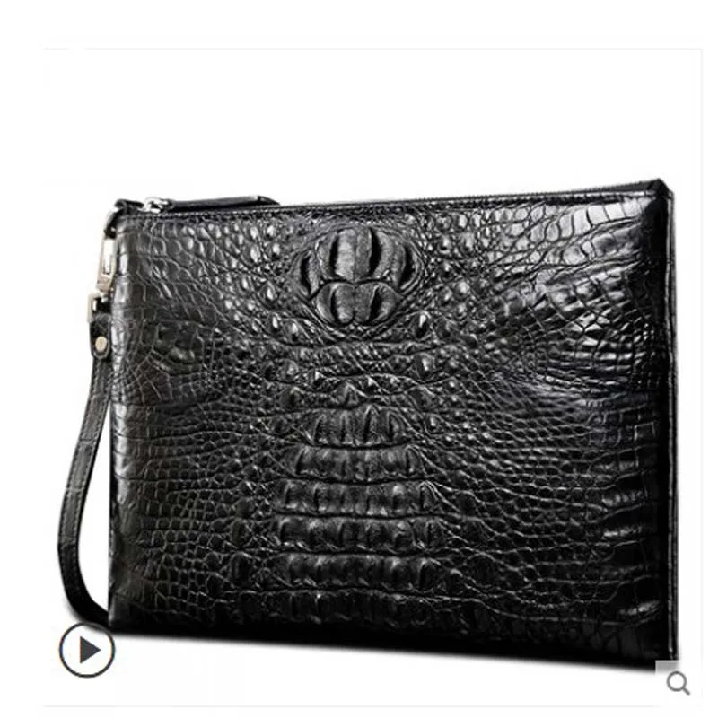 

langhao male crocodile leather men cluth bag male business male envelope bag large capacity Male clutch bag