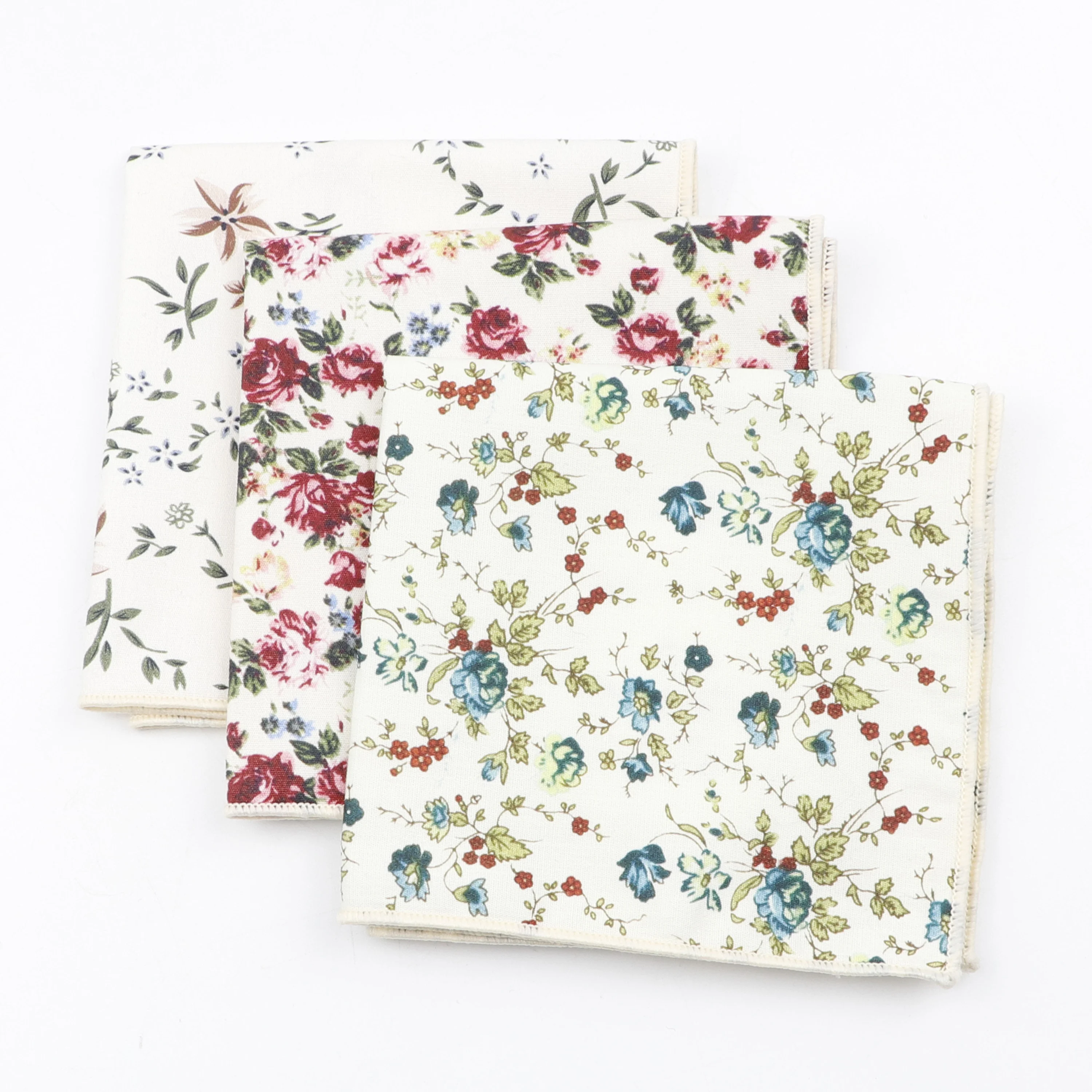 New Pocket Square For Men Women Floral Handkerchief Chest Printed Wedding Party Dress Polly Towels Hanky