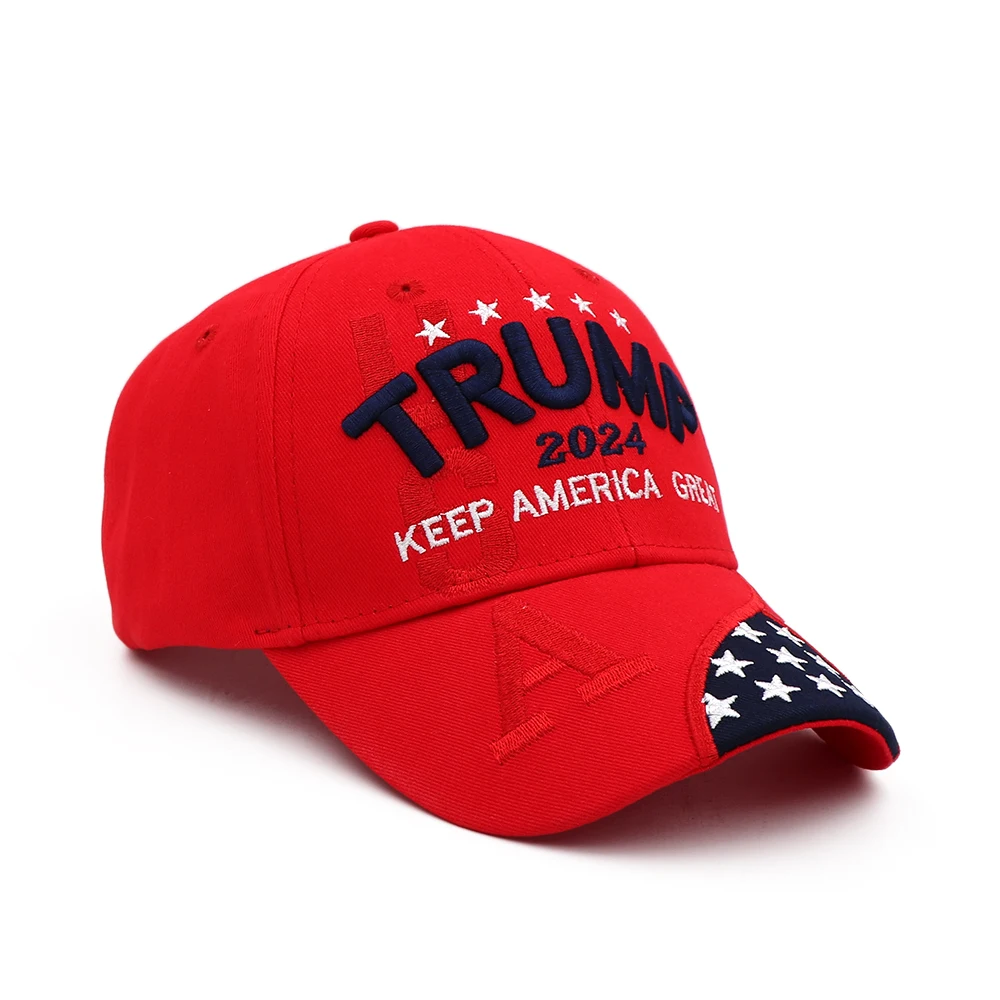 3D Embroidery Hat Donald Trump 2024 Cap USA Baseball Red Caps Keep America Great Snapback President Hat