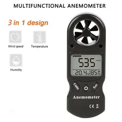 Mini Multipurpose Anemometer Digital Anemometer LCD TL-300 Wind Speed Temperature Humidity Meter with Hygrometer Thermometer