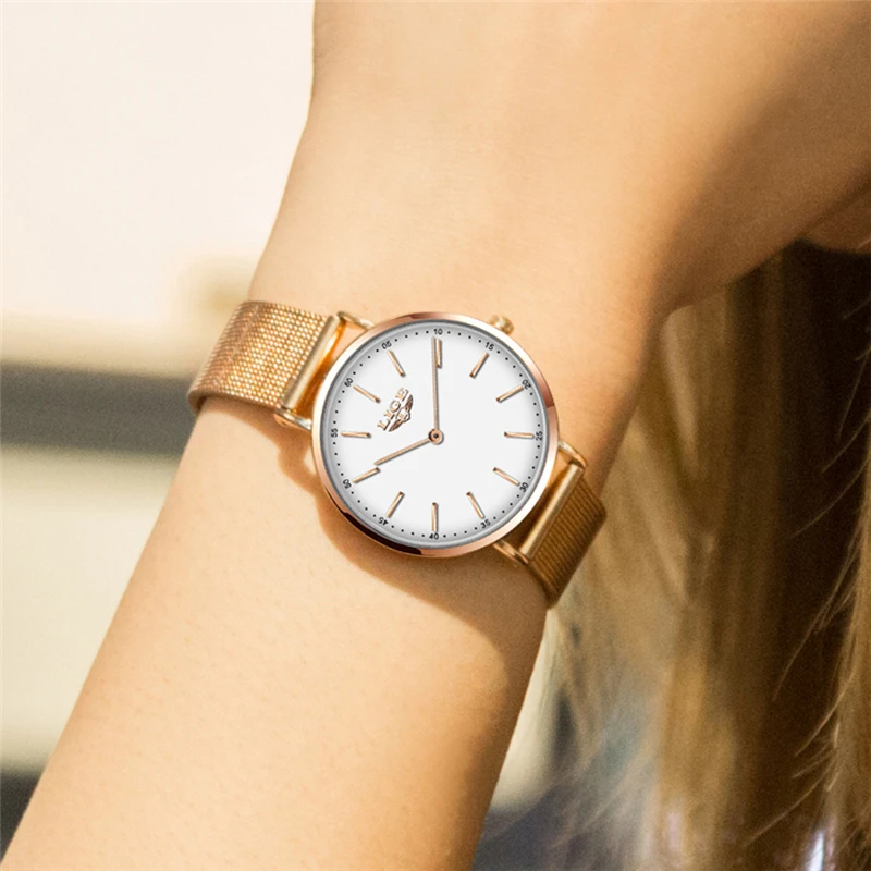 2021 LIGE Lover Watches Top Brand Luxury Ultra Thin Simple Couple Watches Couple Gift Quartz Wristwatches Fashion Paired Watches