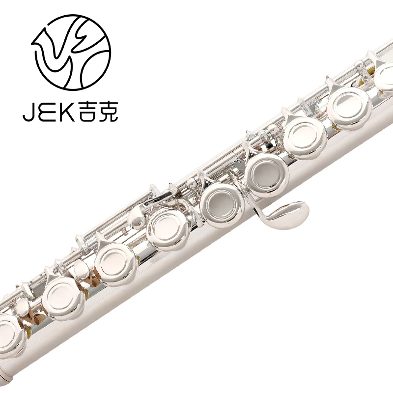 Jek Series G1ES 16 Key Closed Hole Silver Plated Flute in C