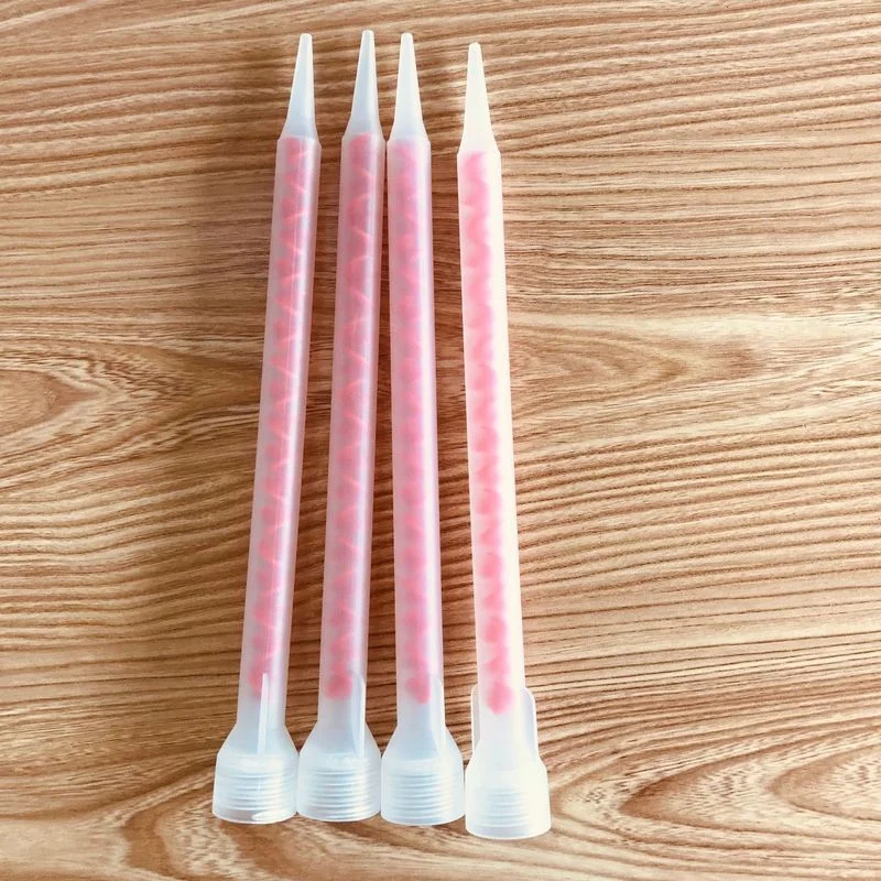 プラスチック製丸型混合チューブ,静的混合ノズル,2成分接着剤,クイックミキサー,接着剤,混合ディスペンサー,エポキシ樹脂ツール,5個