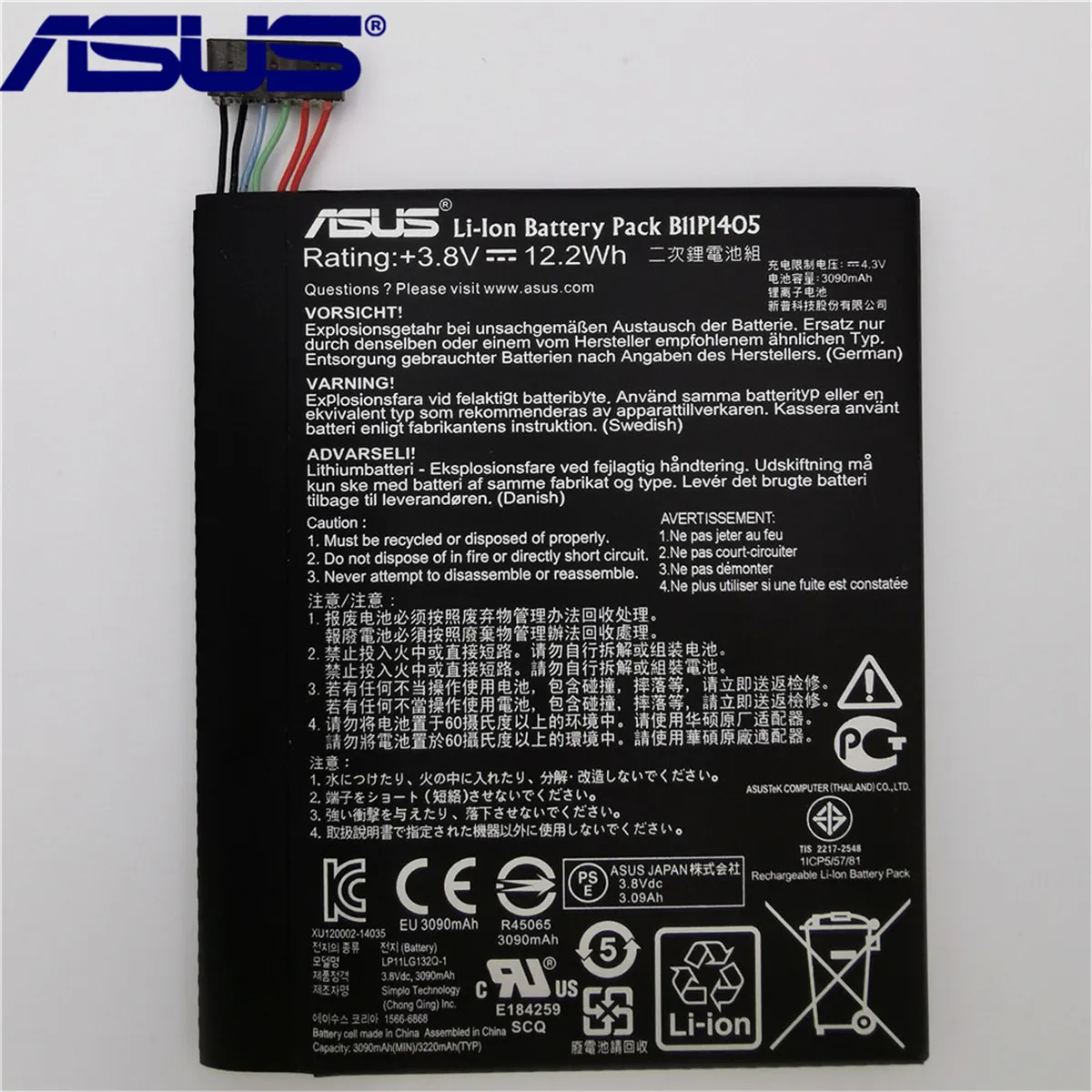 ASUS Original Phone Battery B11P1405 For ASUS MeMO Pad 7 ME70CX K01A 3090mAh High Capacity Mobile Phone Battery+Free Tools