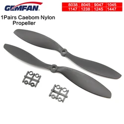 Gemfan Carbon Nylon Propeller 8038 8045 9047 1038 1045 1050 1147 z adapterem do samolotu RC Multirotor stałe skrzydło