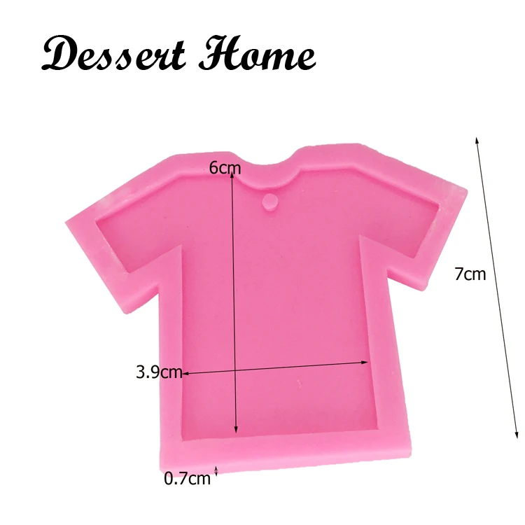 DY0046 DIY epoxy resin molds Short-sleeved T-shirt shape mold for keychains jewelry