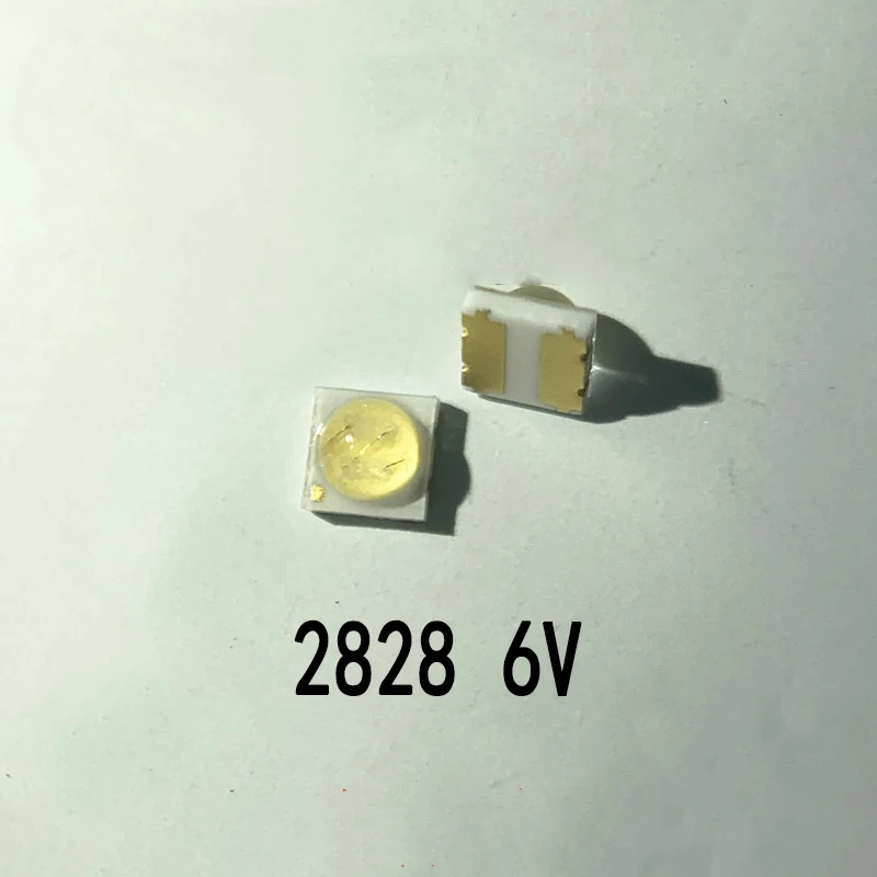 TKDMR-Lámpara LED SMD 100, cuentas de luz blanca fría 6V 1W, barra de tira de retroiluminación de TV, reparación de TV, esfera de lente de la mejor