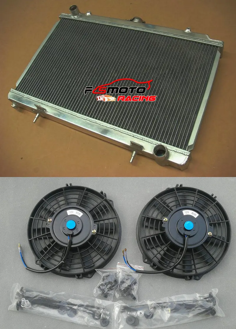 

3 Row 52MM All Aluminum Radiator + Fan For Nissan Silvia S14 S15 SR20DET 240SX 200SX Cooling