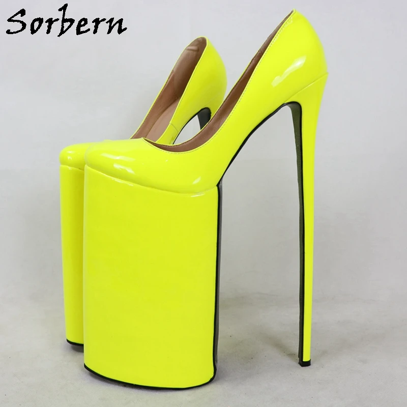 Sorbern 30Cm Extreme High Heel Pump Women Shoes Cross Dresser Stilettos Slip On Pump Unisex Shoe Platform Plus Size 35-47