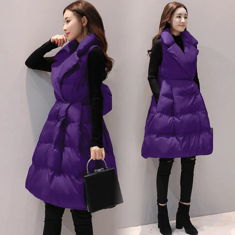 2020 Autumn Winter Vest Women Down Cotton Waist Coat Parka Sleeveless Jacket Colete Feminino Chaleco Mujer YY1486