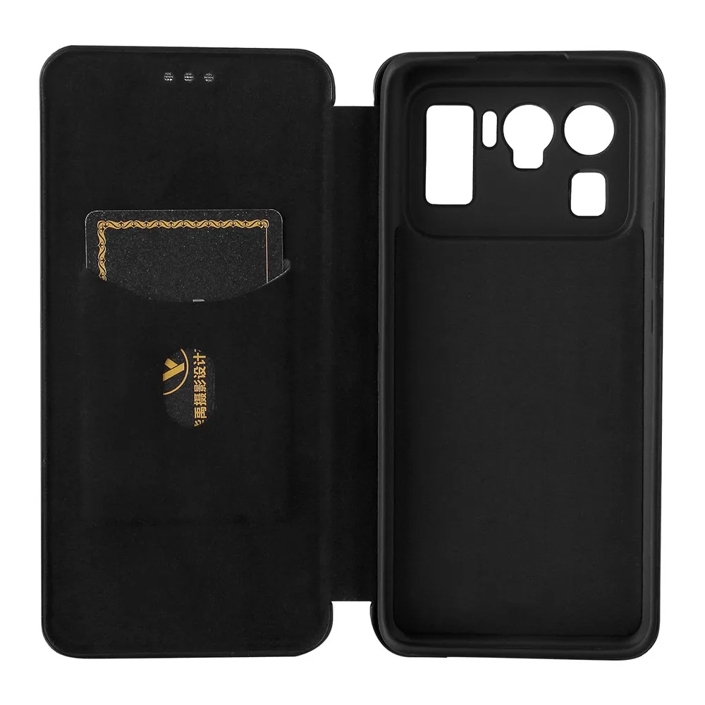 For Xiaomi Mi 11 Ultra Luxury Flip Carbon Fiber Skin Magnetic Adsorption Shockproof Case For Xiaomi Mi 11Ultra Mi11 Phone Bag