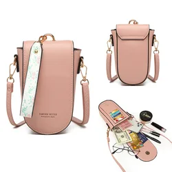 Multifunction Cell Phone Bags Purse Leather Card Holder Multi-card Wallet Bags Women Fashion Crossbody Female Mini Shoulder Bag