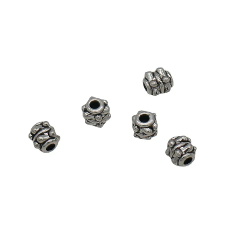 100pcs/Lot Retro Zinc Alloy Small Loose Beads Charms 5mm Irregular Handmade Bracelets Rope Metal Spacers DIY Jewelry Findings