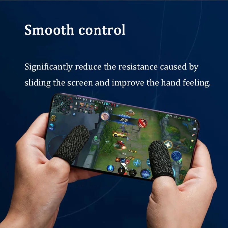 게임용 손가락 장갑 18 핀/24 핀 PUBG 모바일 게임 터치 스크린 땀 방지 엄지 손가락 커버 슬리브 게임용, 4 개