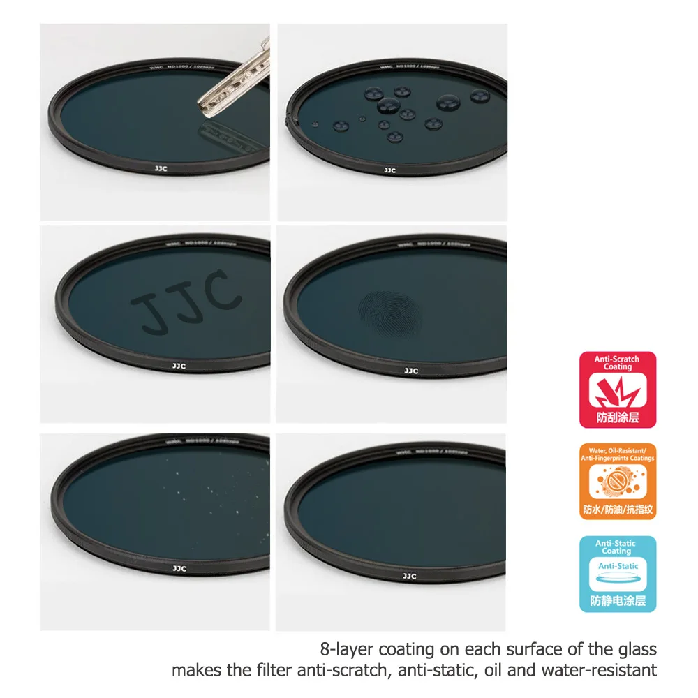 58Mm 62Mm 67Mm 72Mm 77Mm 82Mm ND64 Mật Độ Trung Tính Lọc Camera ND Lọc Ống Kính với 8 Lớp Bảo Vệ Lớp Phủ HD Kính Quang Học