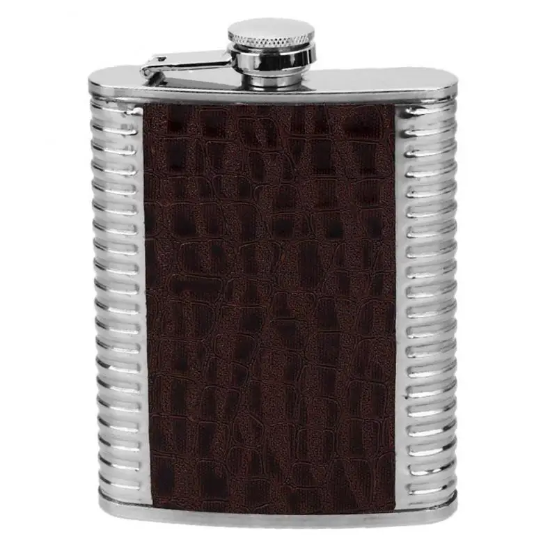 8oz Pocket Flagon Stainless Steel Hip Flask Whiskey Wine Pot Wine Alcohol Drink Cup Travel Tour Drinkware With Box For Men Gifts