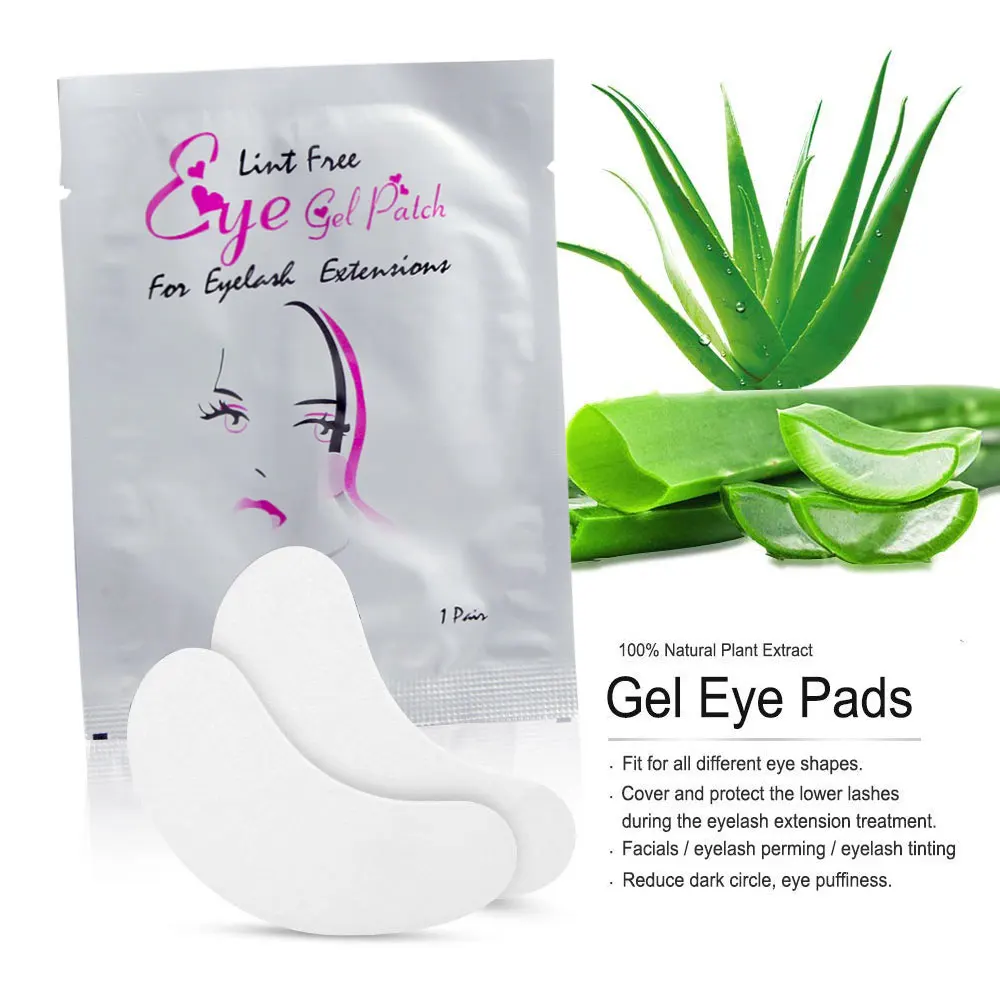 50pairs Pillows for Eyelash Extension Under Eye Pads Lint Free Lashes Patches Disposable Mixed Paper Pillow for Eyelashes Makeup