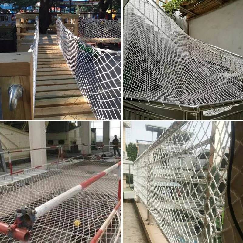 

1M Wide 5/10cm Grid Nylon Safety Netting Stair Balcony Safety Protection Fence Kids Toddler Safe Deck Anti Falling Net