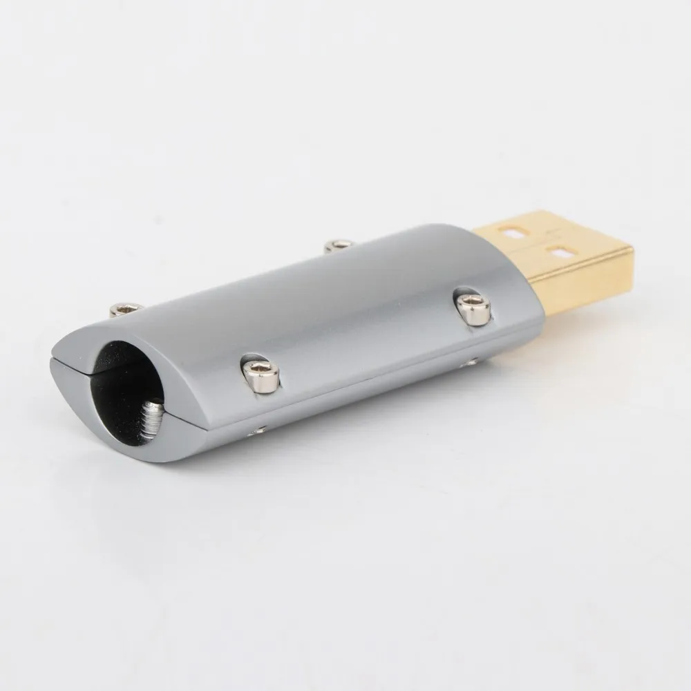 New A50G/B50G I-END 24K Gold Plated USB2.0 Plug USB A, USB B  Cover Audio USB shell Connector DIY Hi Fi USB Cable