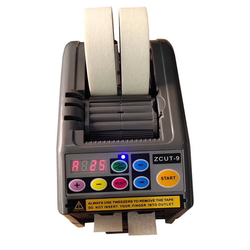 

ZCUT-9 Automatic Label Tape Dispenser Machine, Electric Adhesive Plastic Film Cutting Machine for Packaging Shipping Office Use