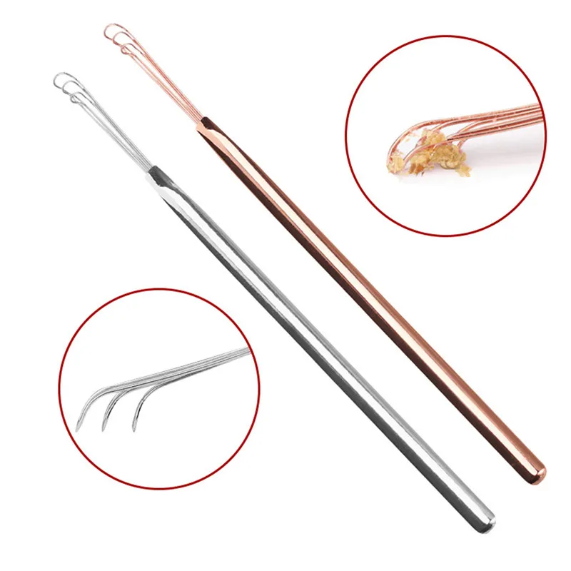 1 Pc Ear Tools Stainless Steel Silver Earpick Wax Remover Curette Cleaner Health Care Tools Ear Pick Handle Design