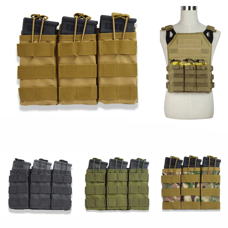 High Quality Nylon Single/Double/Triple Bag Color Bullet Air Gun Accesories  MOLLE Vest Hunting Tactical Equipments