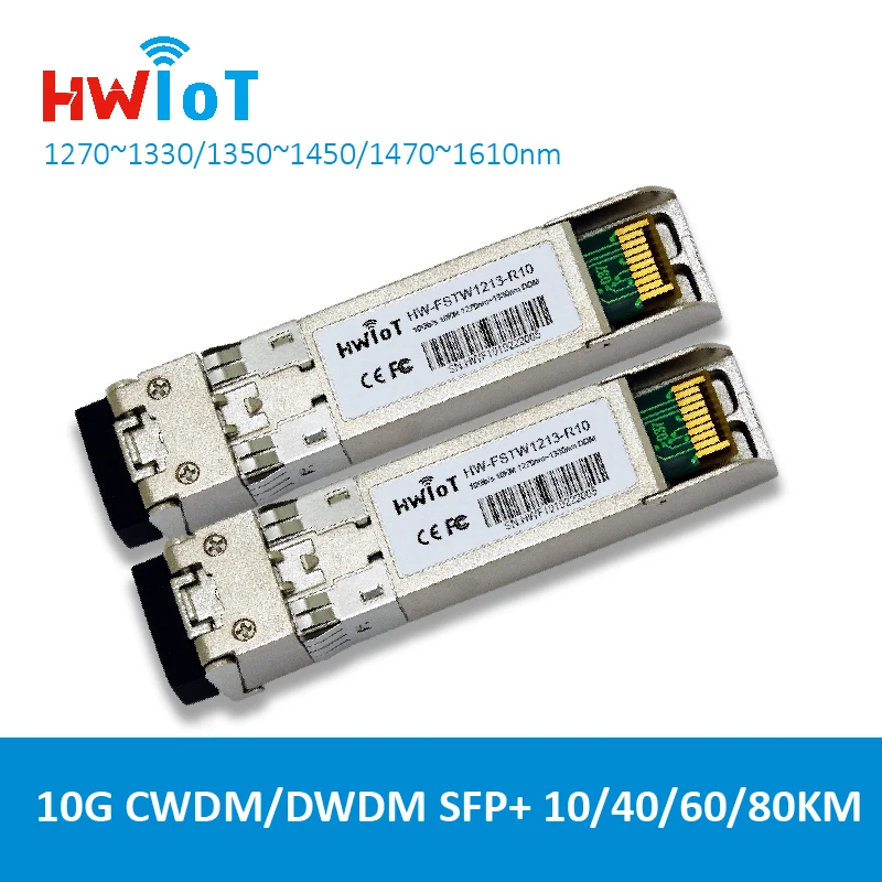 10G SFP+ CWDM DWDM 10 40 60 80km 1270-1610nm 100G Hz  LC SMF Transceiver Module  DFB EML transmitter Cisco Compatible