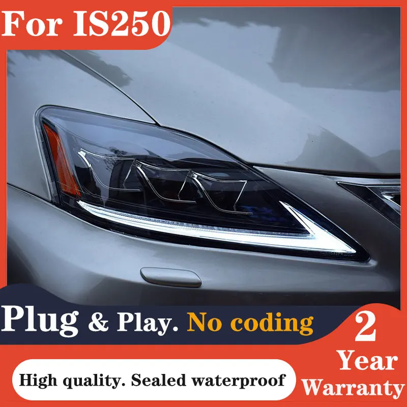 Car Styling Head Lamp for Lexus IS250 Headlights 2006-2012 IS300 LED Headlight DRL Signal Lamp Hid Bi Xenon Auto Car Accessories