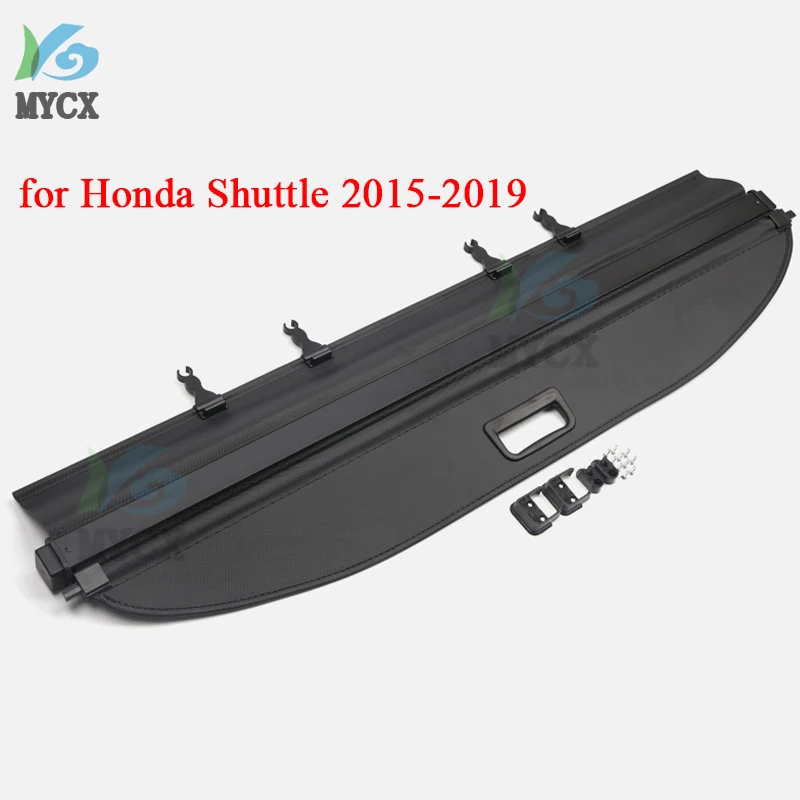 Black Accessories Retractable Trunk Cargo Cover Luggage Shade Shield for Honda Shuttle 2015-2016 2017 2018 2019