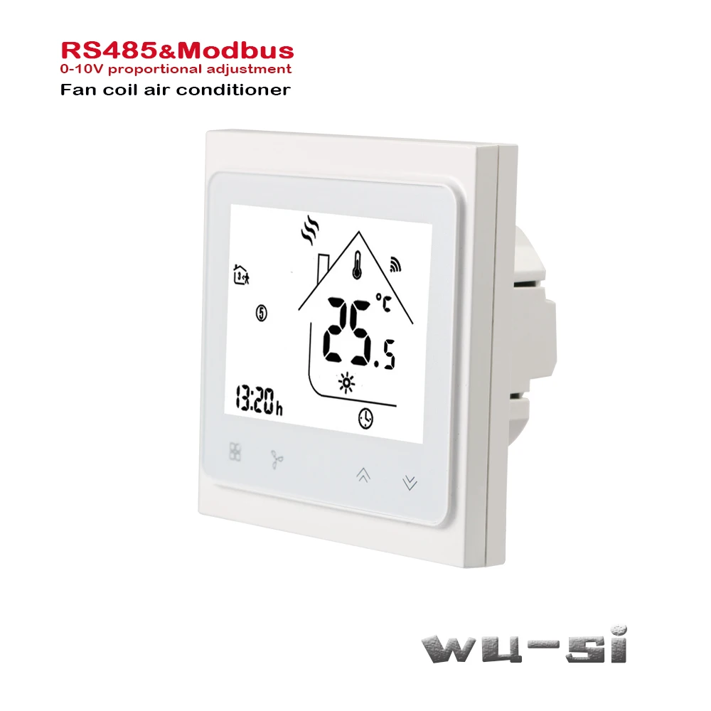 Proportioneel valve 0-10V signaal control & RS485 2Pipe fan coil unit thermostat,95-240VAC,24VAC optional