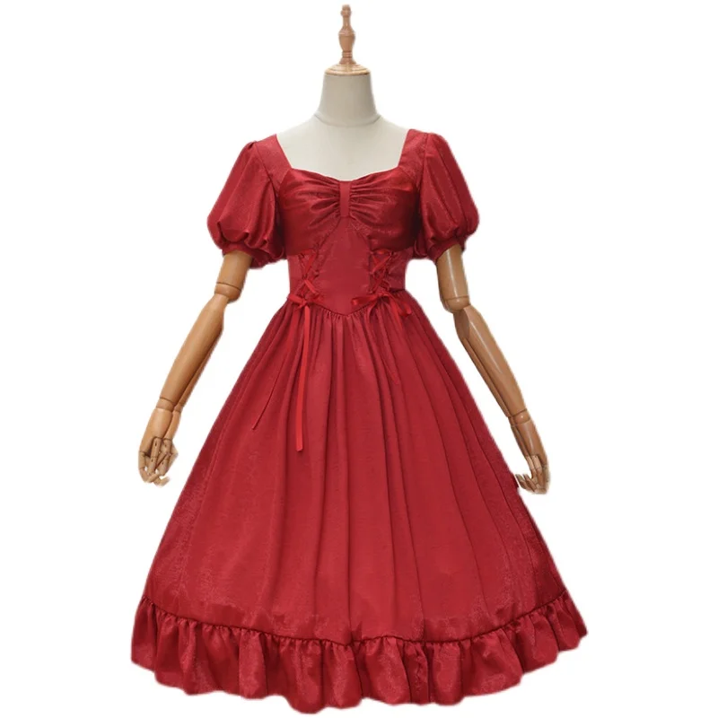 Lolita One Piece Dresses Short Sleeve Empire Elegant Party Dresses