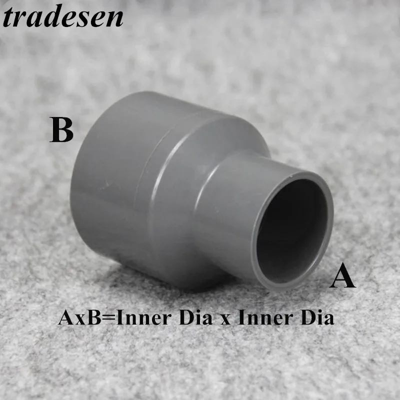 

1pcs I.D 25-90mm Gray Tube Fitting Reducing Straight Connectors Garden Water Pipe Connector PVC Pipe Fittings UPVC pipe Adapter