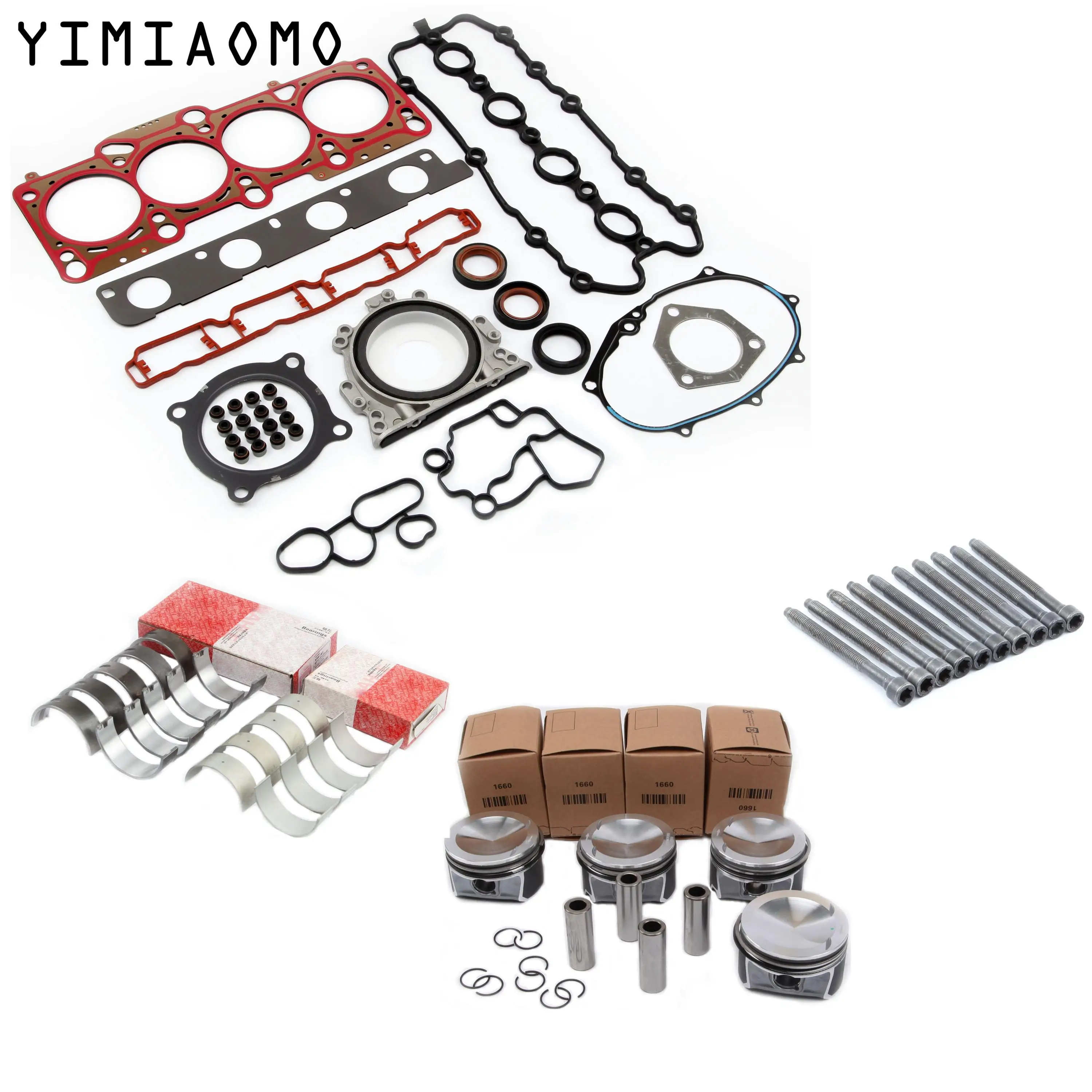 Engine Repair Kit Pistons & Rings Φ82.51mm / Φ21mm 06D107066L For Audi S3 TTS 2.0 TESI VW Golf Scirocco 2.0 R Seat Leon 2.0 TSI