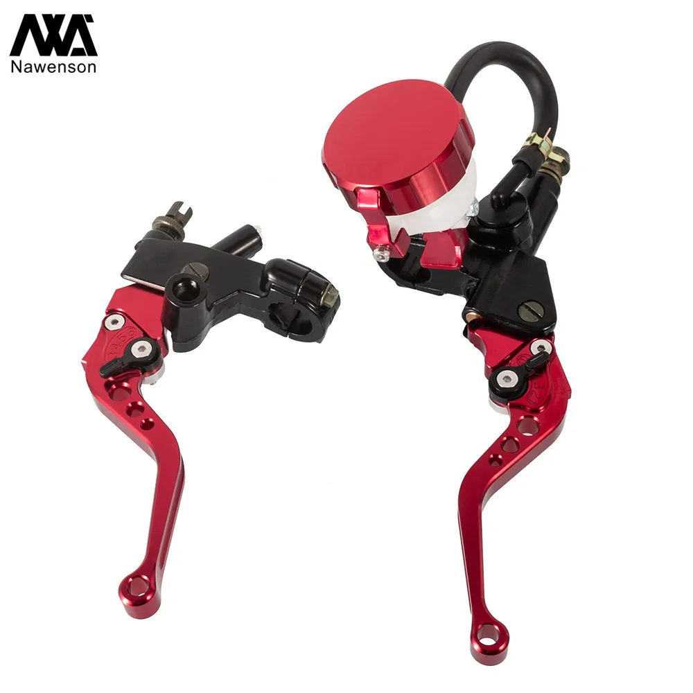 Brake Lever Cable Clutch Handle Hydraulic Cylinder Master Reservoir Brake Clutch Lever Set for 250CC to 500CC Motorcyle