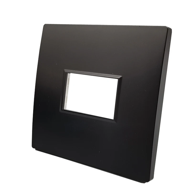 Black Color Blank Faceplate Outlet Wall Panel Insert For 1 Slot Socket 23x36mm Empty Wall Cover