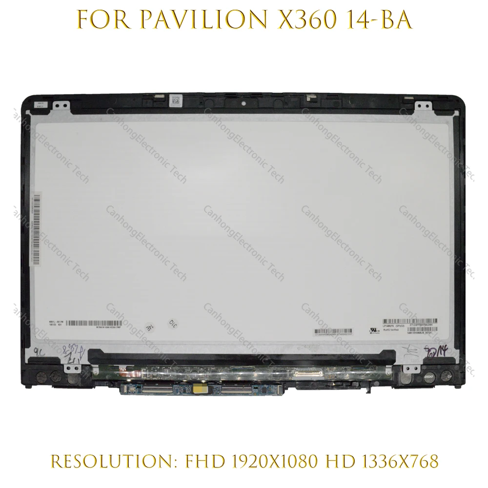 Reemplazo del digitalizador táctil de 14 pulgadas para HP PAVILION X360 14M-BA 14-ba Series LAPTOP LCD montaje de pantalla táctil 924297 -001 924298 -001