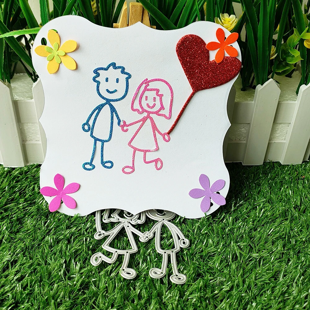 

New Valentine’s Couple balloons metal cutting die mould scrapbook decoration embossed photo album decoration card making DIY