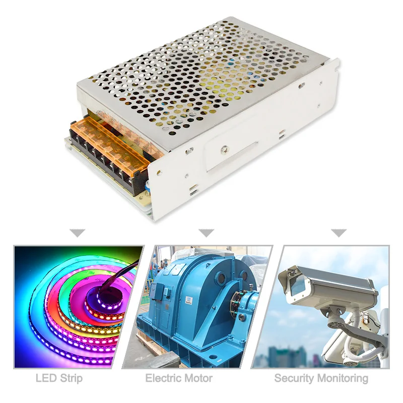 Alimentation LED à découpage 12V 24V cc, transformateur d'éclairage, pilote adaptateur de Source SMPS pour bandes LED CCTV 2835 5050