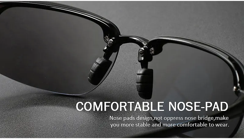 JULI Sport-Sonnenbrille für Herren und Damen, TR90, randloser Rahmen, UV400-Schutz für Radfahren, Laufen, Angeln, Baseball, Fahren, 8001 – Detail 9