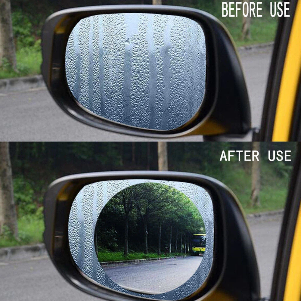 2x Car Anti Water Mist Film Anti Fog Coating Rainproof Hydrophobic Auto Rearview Mirror Protective Film Bathroom Mirror Anti-fog