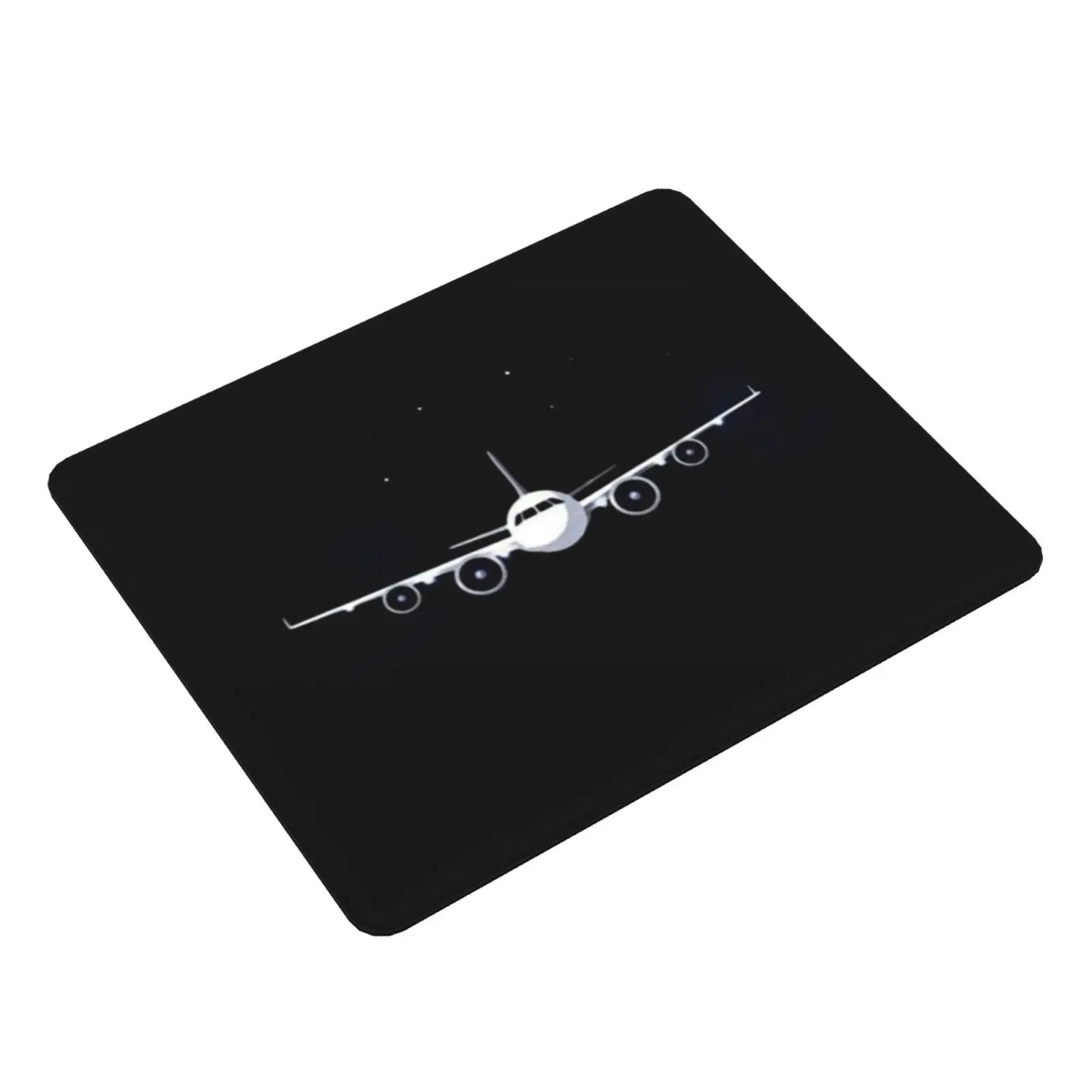 Aeroplane Incomming Image Mouse Pad DIY Print Incomming Imagee Jpg Wav Plane White Boing Airbus Black