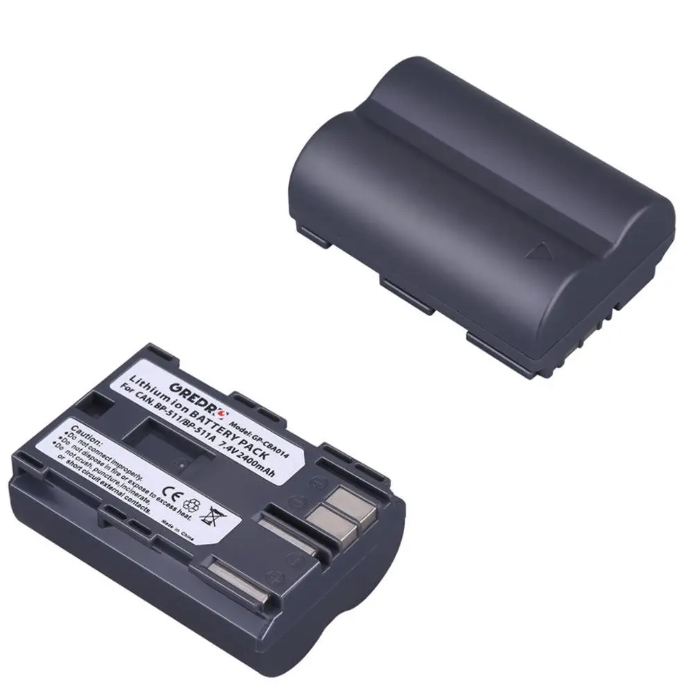 BP-511 BP-511A BP 511A Bateria + LED Wbudowana ładowarka USB BP 511 do Canon G6 G5 G3 G2 G1 EOS 300D 50D 40D 30D 20D 5D