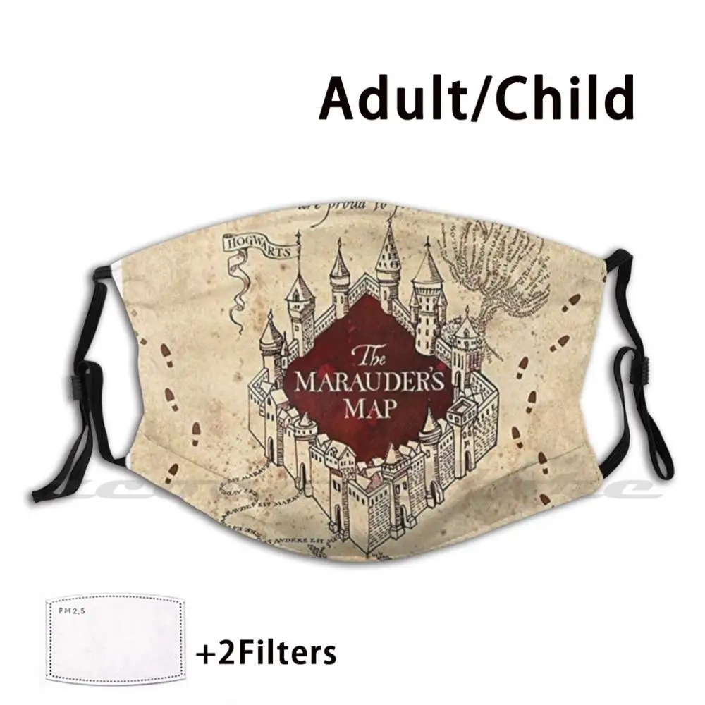 

The Marauder’s Map Mask Cloth Reusable Print Filter Washable The Marauder S Map The Marauder S Map The Marauder S Map The