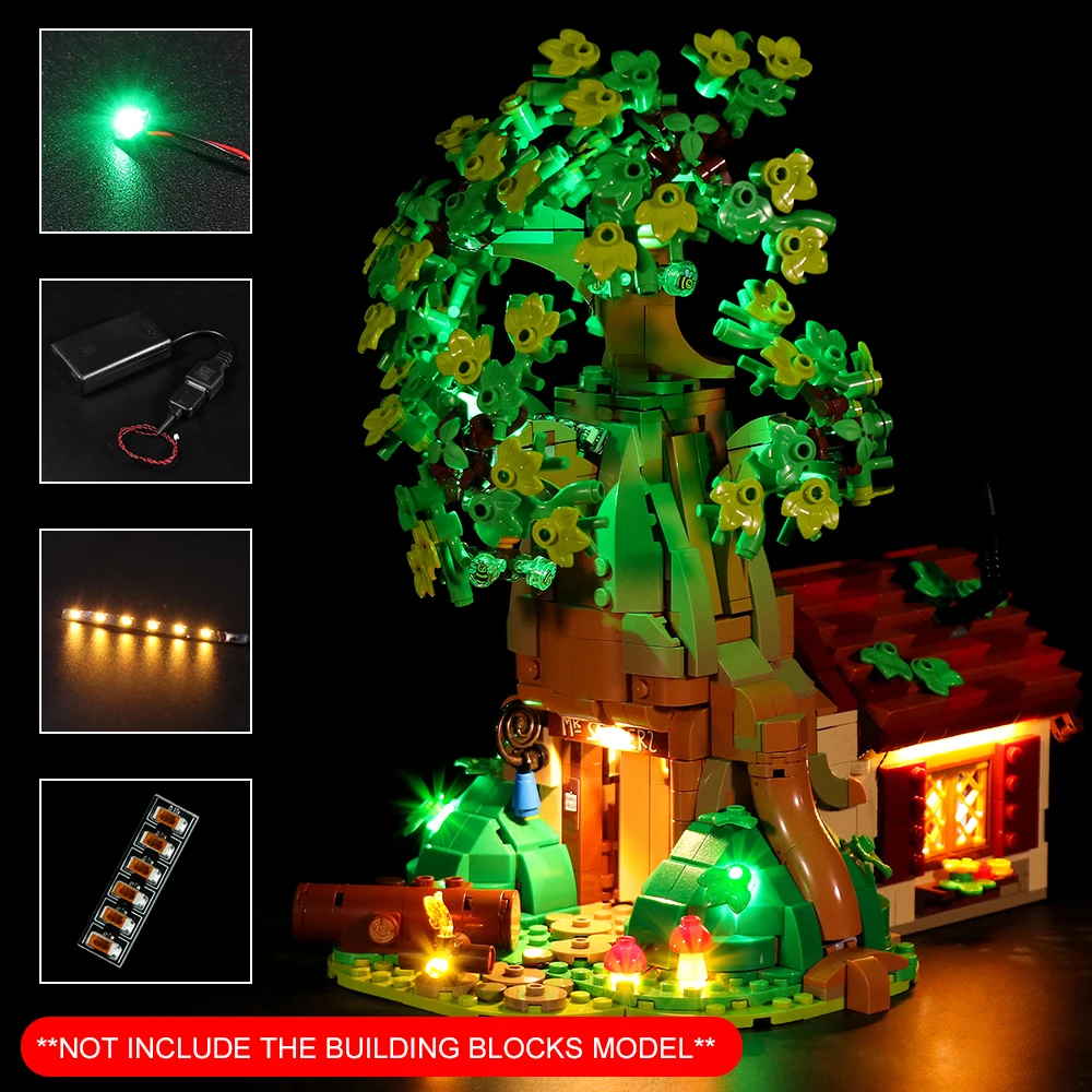 Vonado LED Lighting Set for 21326 Winnie The Pooh Tree House Light Kit, Not Included the Building Block